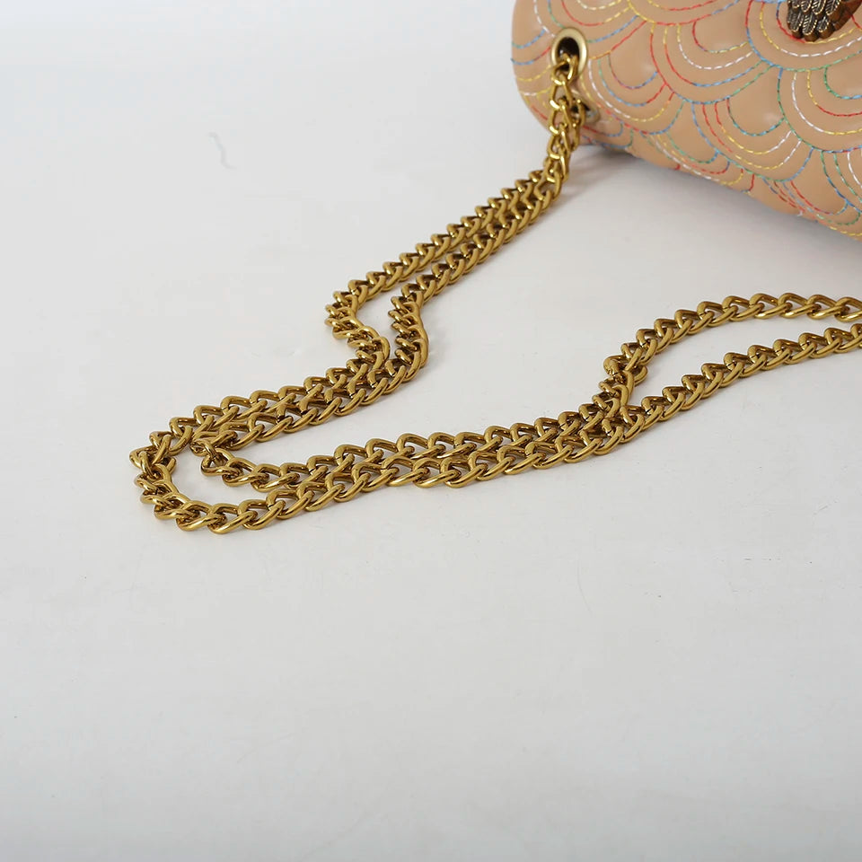 Luxe Gold Chain Woman's Handbag