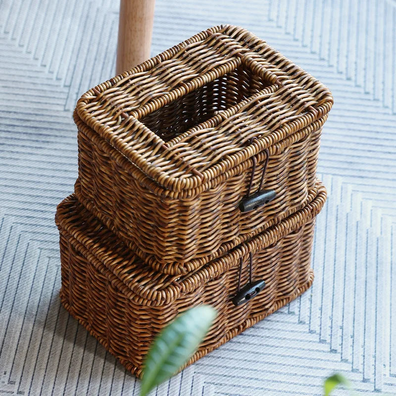 Hand Woven Rattan Tissue Box