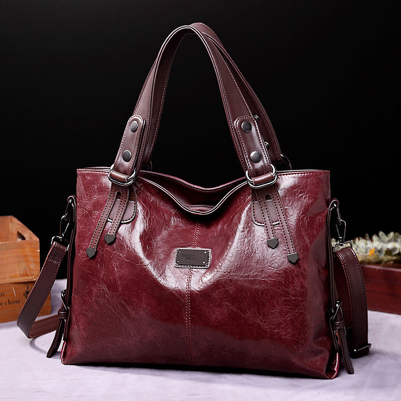 Casual Woman's Leather Handbag