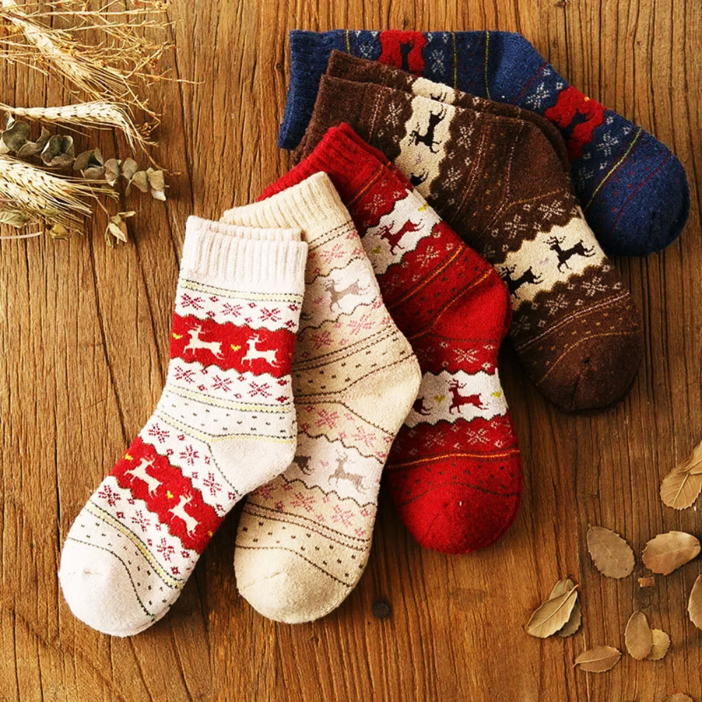 Elk Warmers Christmas Sock Set