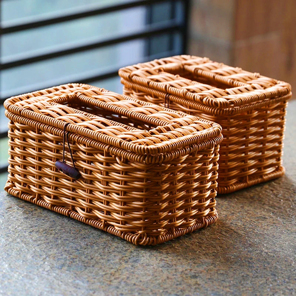 Hand Woven Rattan Tissue Box