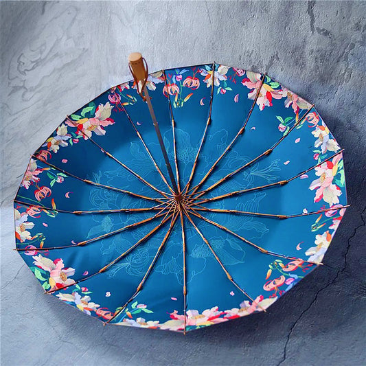 16-Piece Wind-Proof Metal Umbrella