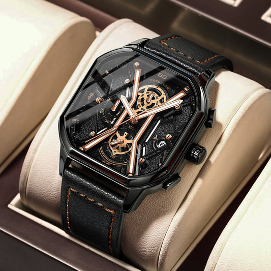 Gold-Embellished Men's Watch