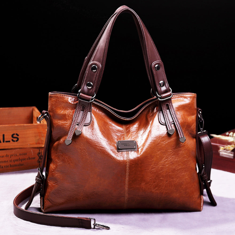 Casual Woman's Leather Handbag