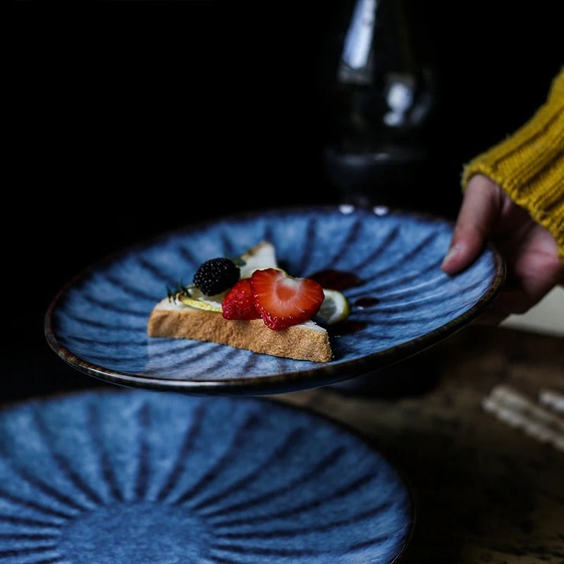 Modern Round Tie-Dye Ceramic Plates