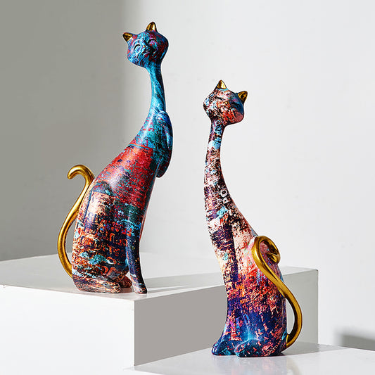 Contemporary Resin Art Cat