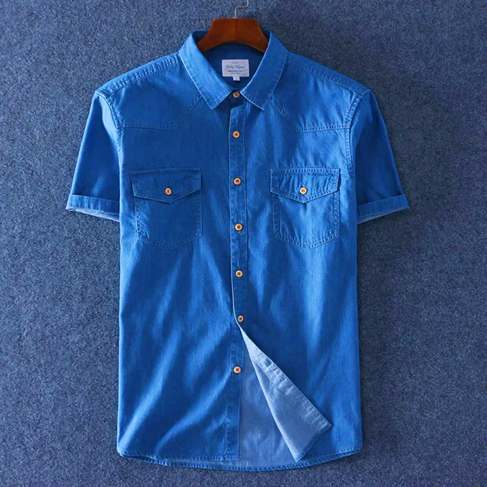 Refined Casual Cotton Denim Shirt