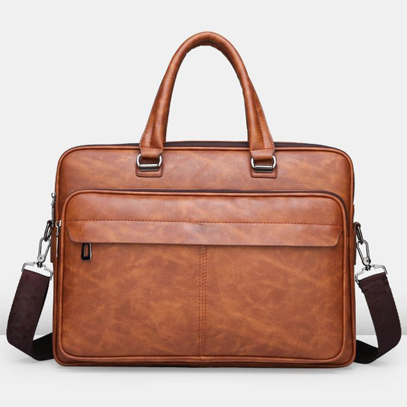 Genuine Leather Classic Business Briefcase