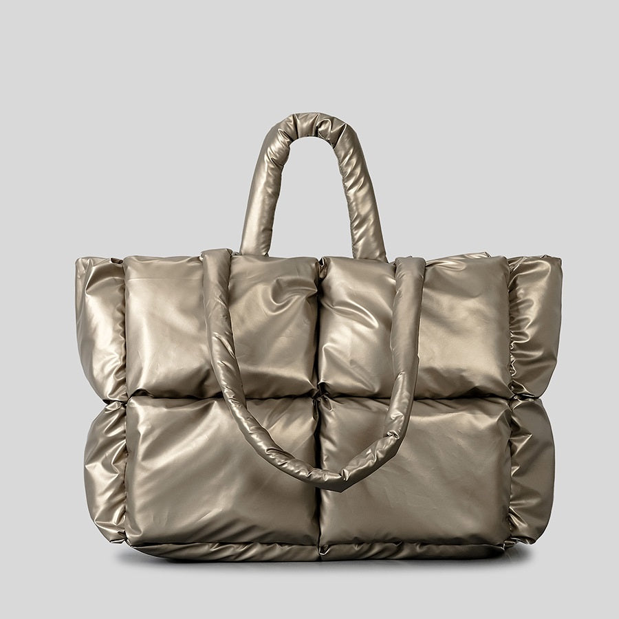 Quilted Satin Puffy Bag