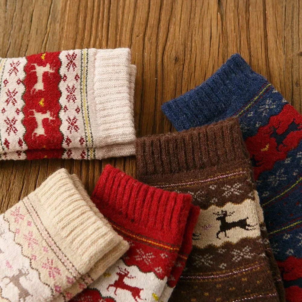 Elk Warmers Christmas Sock Set