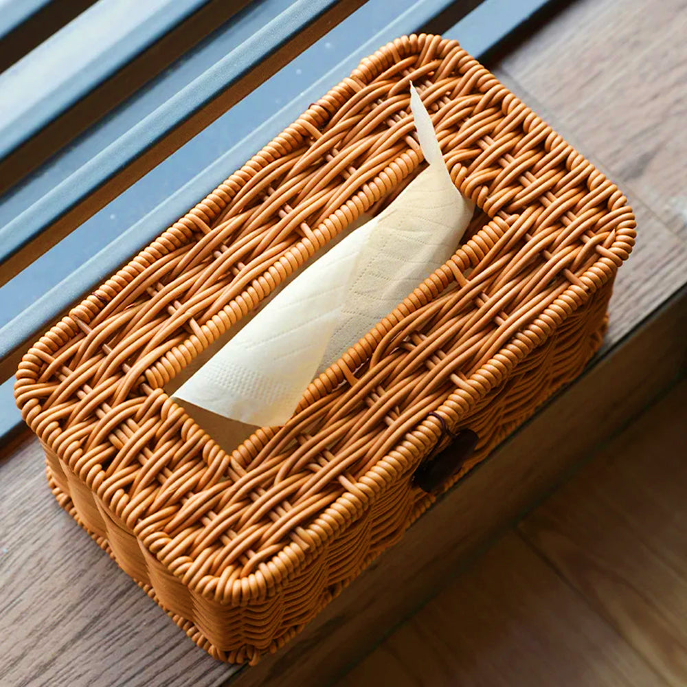 Hand Woven Rattan Tissue Box