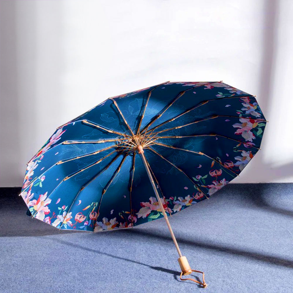 16-Piece Wind-Proof Metal Umbrella